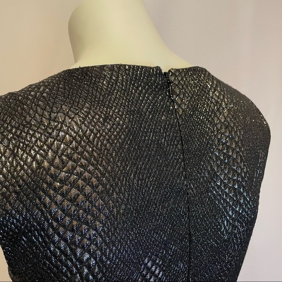 Sparkly Dress Bows Fit & Flare Snakeskin Sleeveless Mini Juniors Small Glittery - Picture 9 of 10